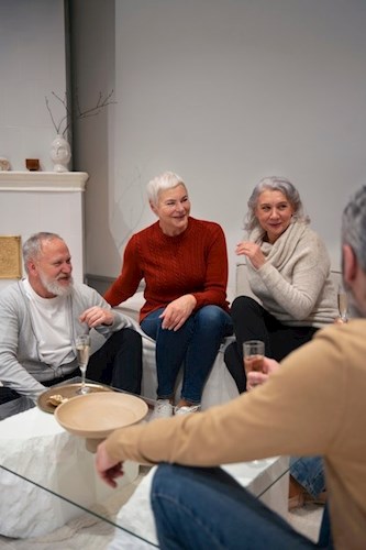 People celebrating together. 